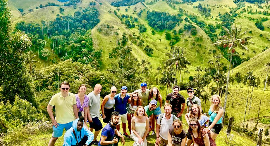 Groepsfoto bij de Samaria vallei Groepsfoto bij de Samaria vallei